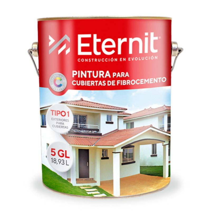 Pintura para cubierta tipo 1 exteriores verde aceituna 5 galones Eternit