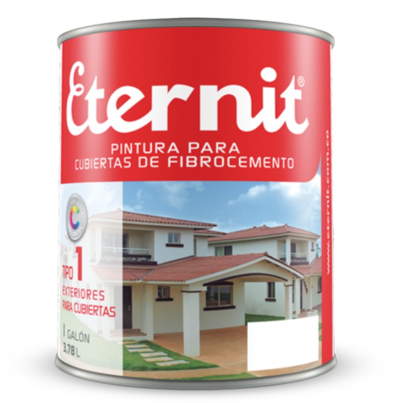 Pintura para cubierta tipo 1 exteriores rojo 1 galón Eternit