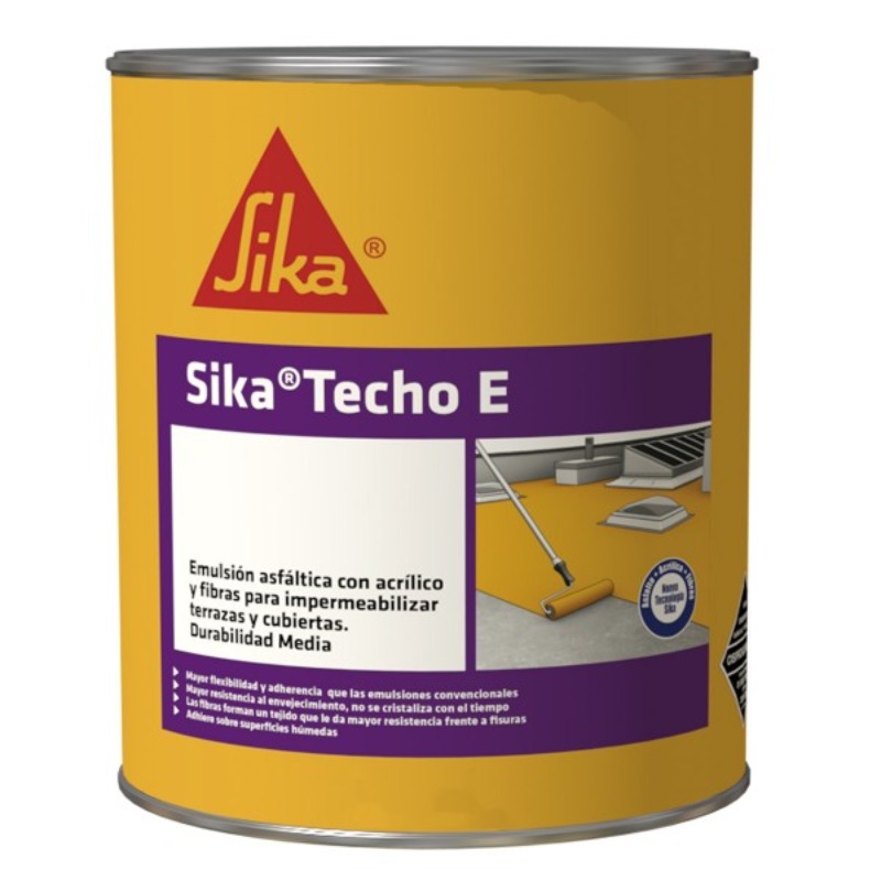 Sika Techo E Impermeabilizante asfáltico x 1.6 kilos Sika