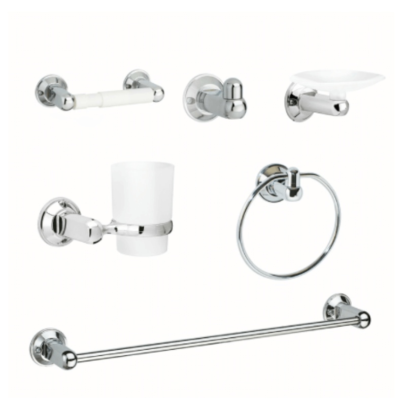 Kit de accesorios para baño Nilo x 6 Cromo Grival