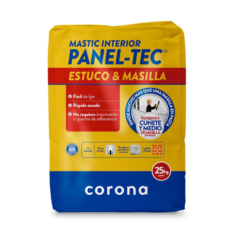 Mastic Interior Panel-TEC Estuco & Masilla x 25 kg Corona 