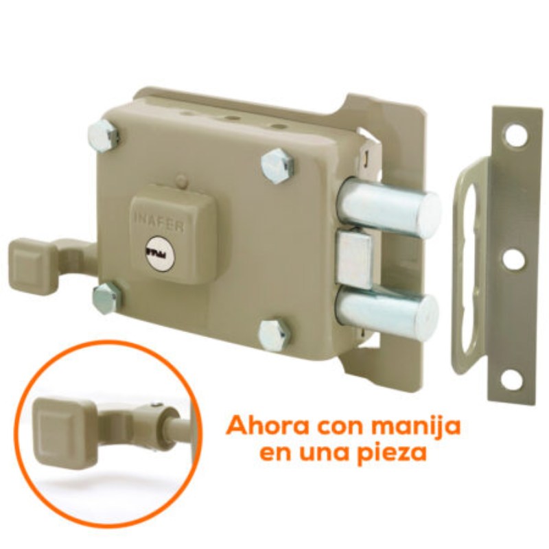 Cerradura de Sobreponer C999 Ultra para entrada principal Izquierda Inafer