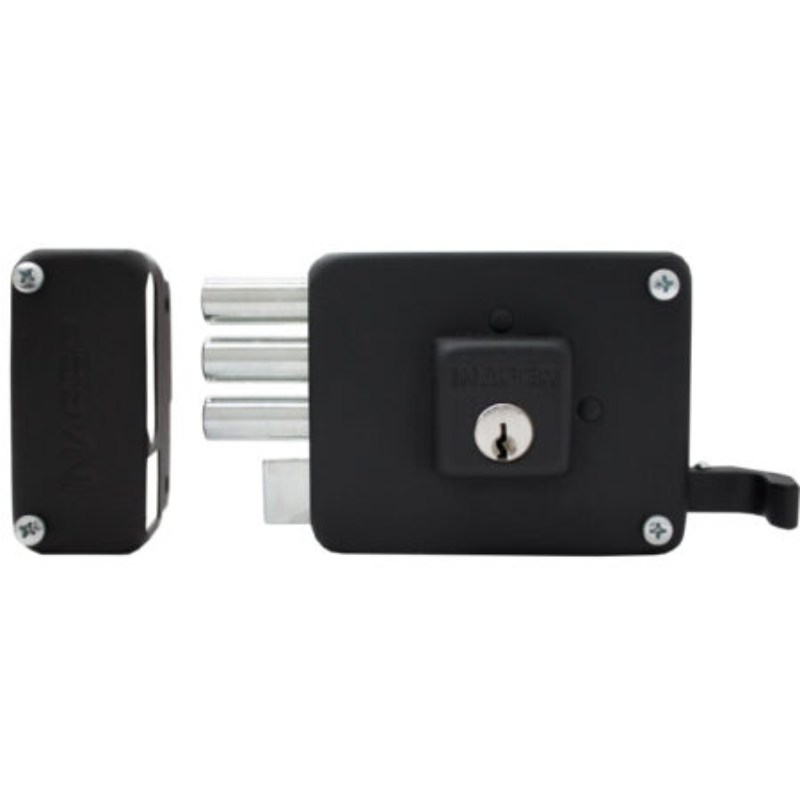 Cerradura para entrada principal C333 Mega Black Derecha Inafer