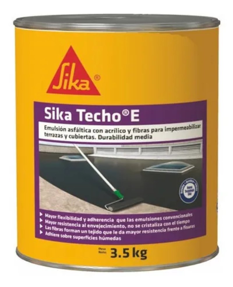 Sika Techo E Impermeabilizante Para Cubierta Y Terraza 3.5kg Sika