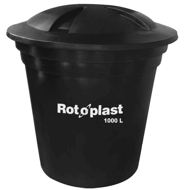 Tanque bicapa 1000 litros negro Rotoplast