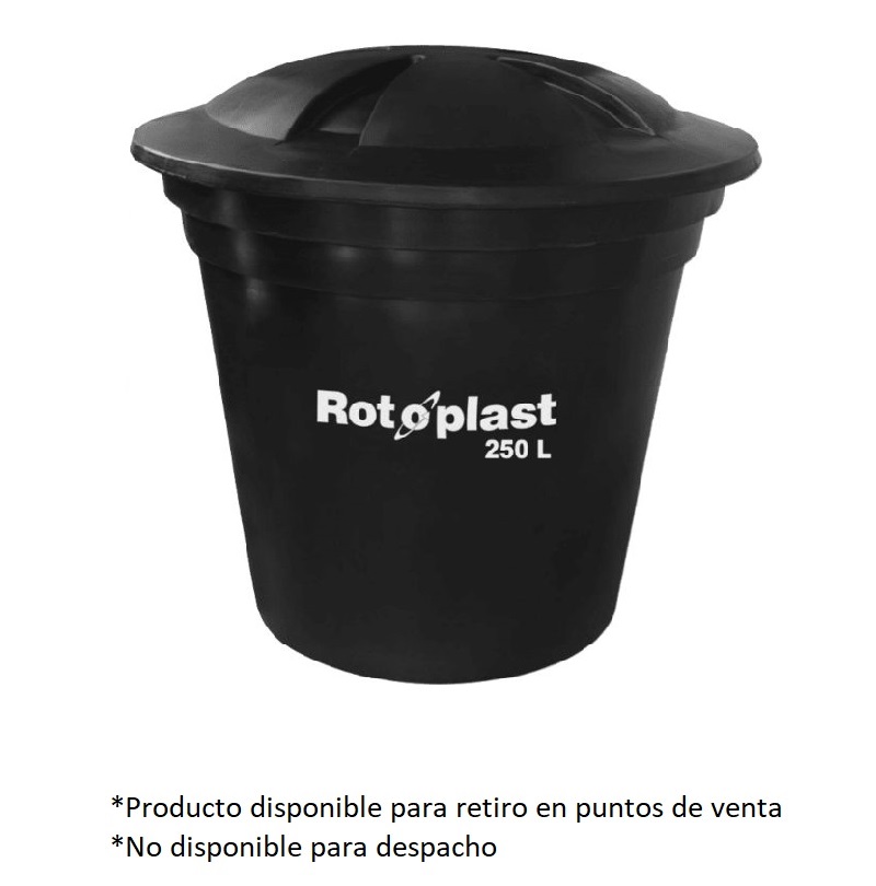 Tanque bicapa 250 litros negro Rotoplast