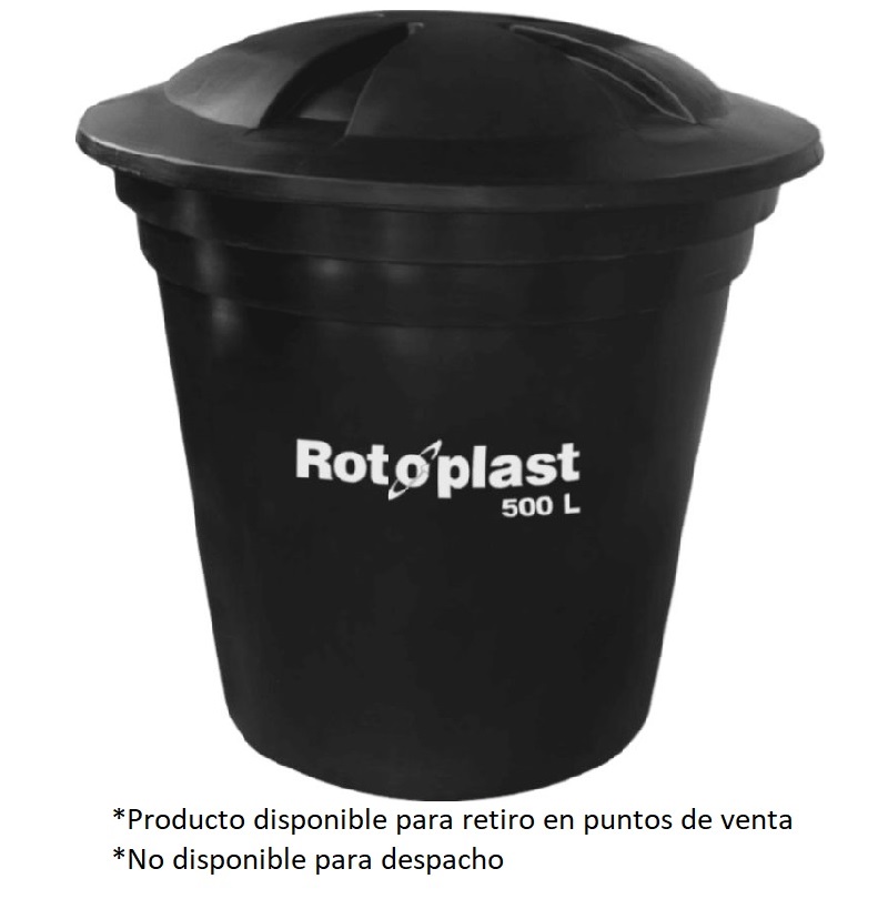 Tanque bicapa 500 litros negro Rotoplast