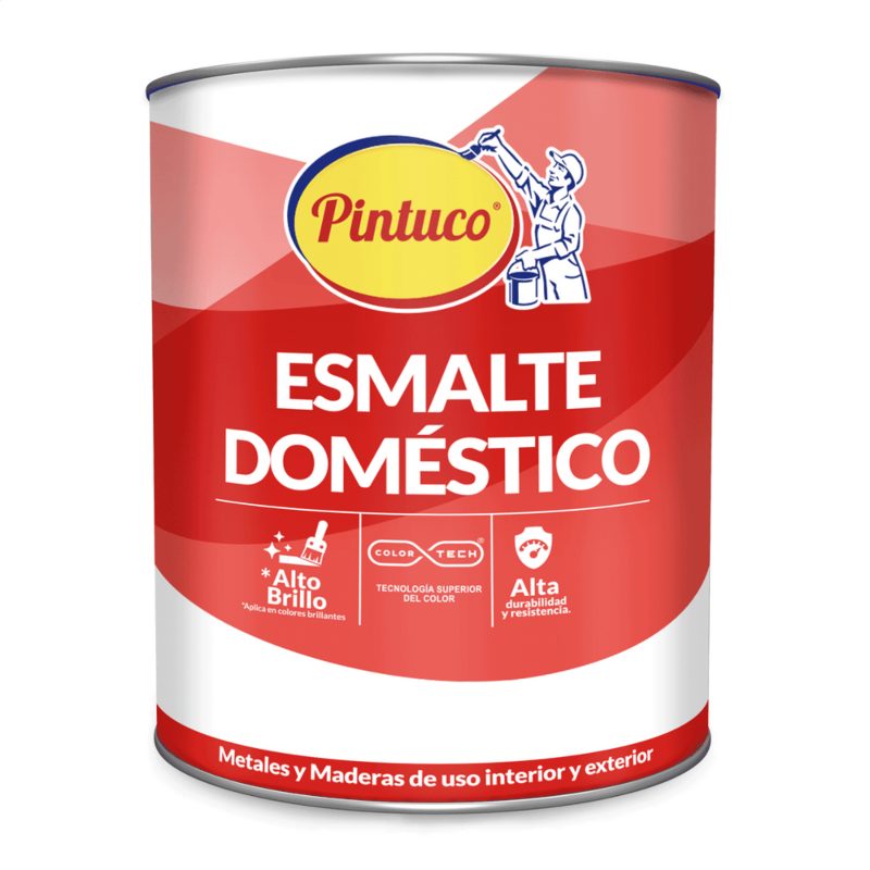 Esmalte Doméstico Rojo Fiesta P30 cuarto de Galón Pintuco