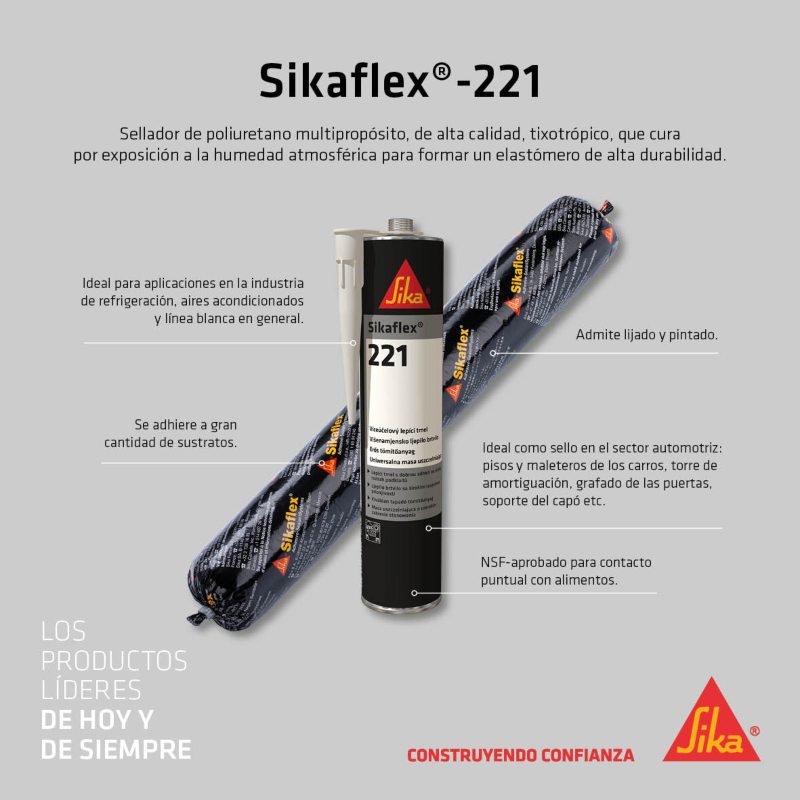 ▷ Sikaflex 221 Blanco 600cc Sika