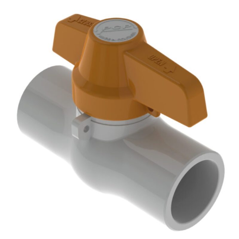 Válvula Bola Soldada en PVC tipo liviana de 1 1/4" PCP