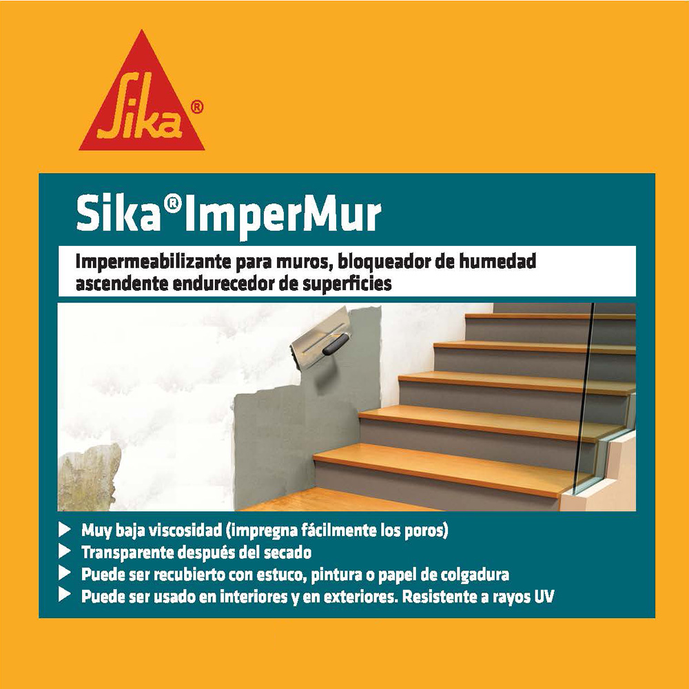 Sika Imper Mur 1308 tratamiento interior de paredes húmedas antimoho y anti  salitre, 2 L : : Bricolaje y herramientas