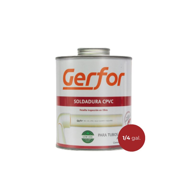 Soldadura Cpvc de 1/4 Galón Gerfor