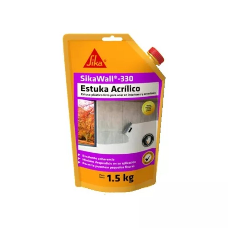 SikaWall-330 Estuka acrílico x 1.5 kg Sika