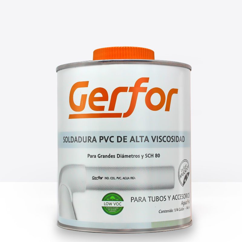Soldadura Alta Viscosidad 1/ 4 de galón Gerfor
