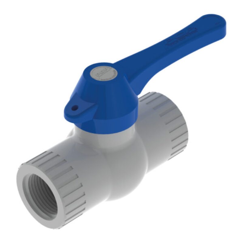 Válvula de bola PVC Rosca manija larga tipo pesada 3/4" PCP