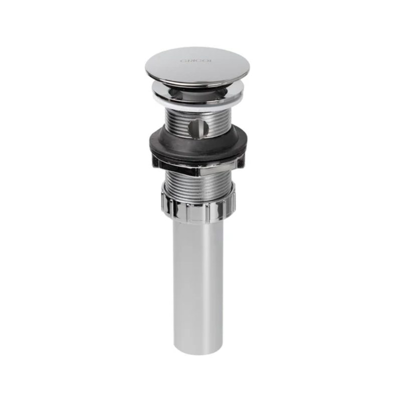 Desagüe Push corto con rebose plástico Gricol