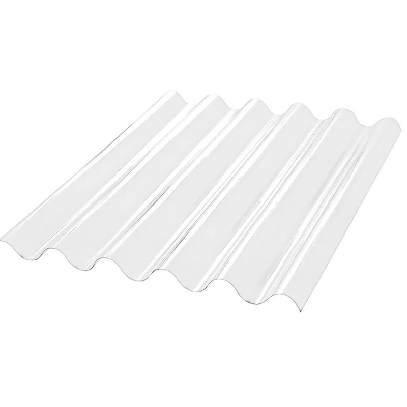 Teja ondulada de PVC perfil 7 No 6 transparente 0.92x1.83 mt Luminit 
