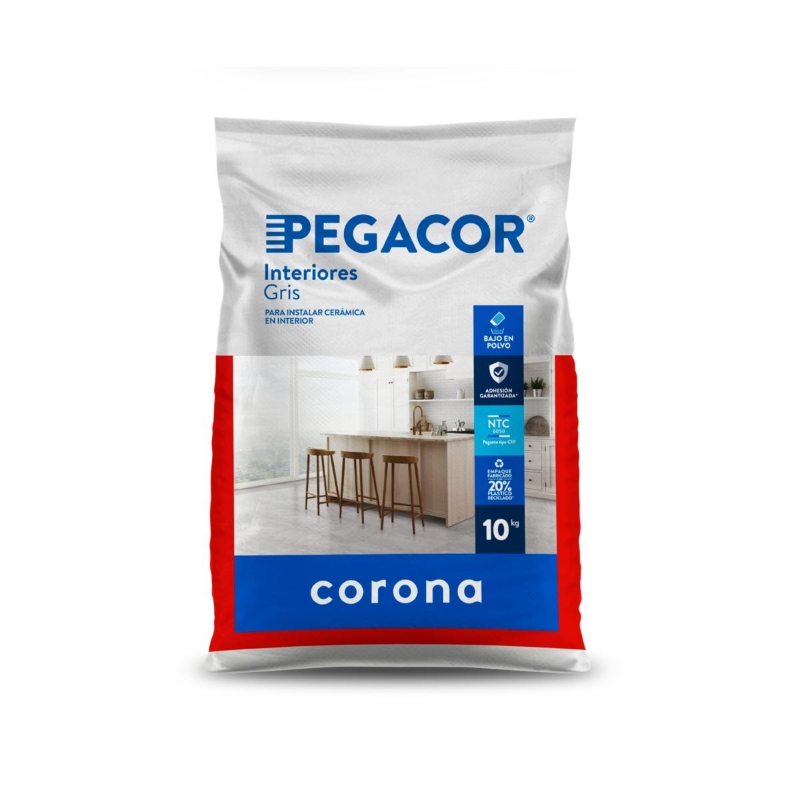 Pegacor gris interior x 10kg Corona 