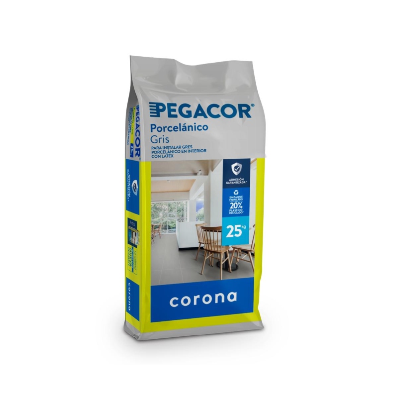 Pegacor porcelanico gris x 25kg Corona 