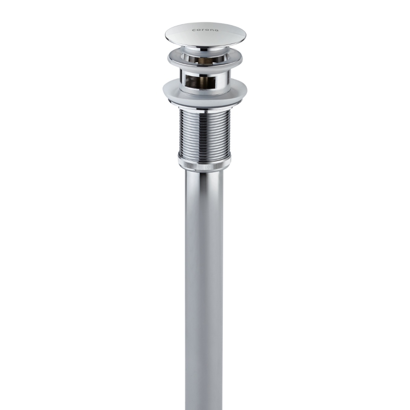 Desagüe push metálico con rebose Cromado Grival