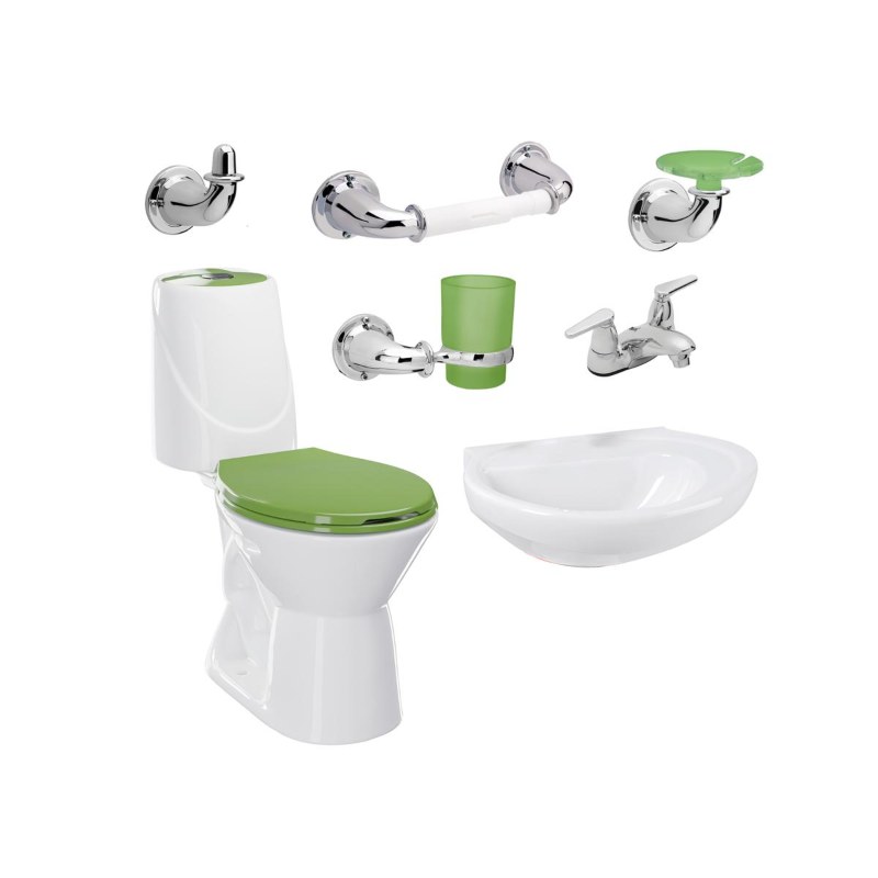 Combo Happy Home Sin Semipedestal 4.8 Verde II Corona