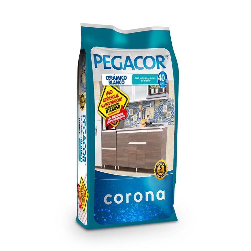 Pegacor cerámico blanco x 40kg Corona 