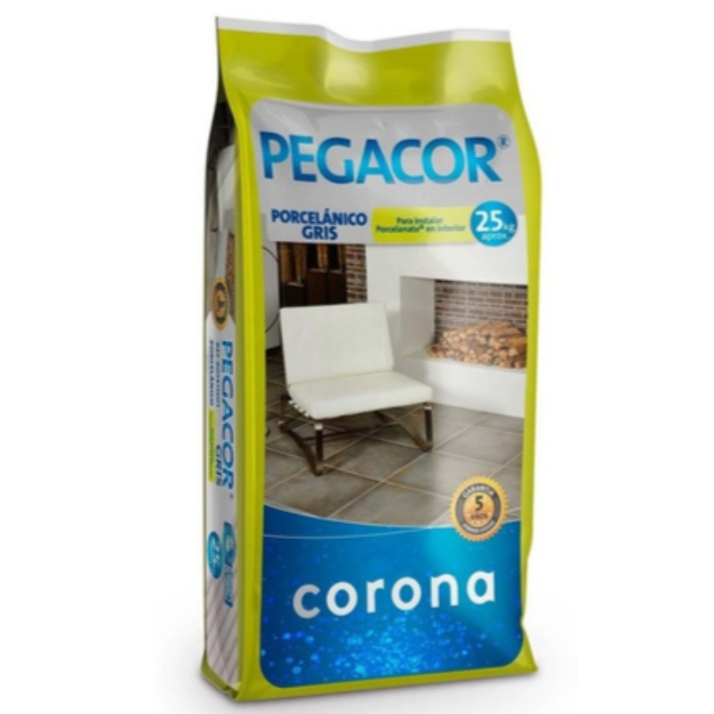 Pegacor porcelanico gris x 25kg Corona 
