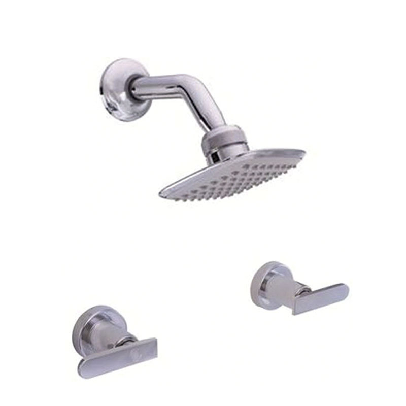 Dr Faucet Sistema de accesorios de ducha, juego de mezclador de ducha de 3  manijas, grifo de ducha de montaje en pared de 8 pulgadas con 3 perillas