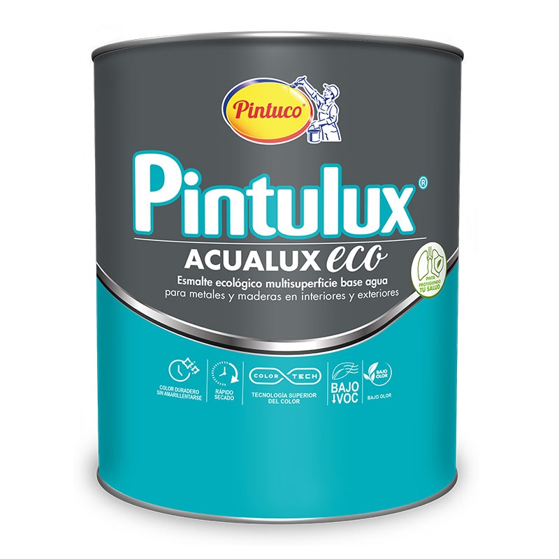Esmalte Pintulux Acualux Blanco 1111 1/4 Galón Pintuco